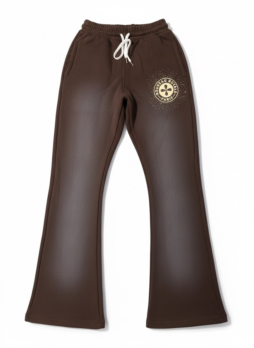 Brown Acid Wash Pants