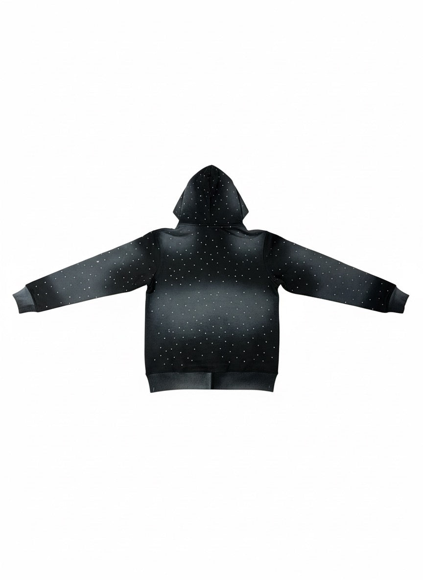Acid wash Rhinestone hoodie
