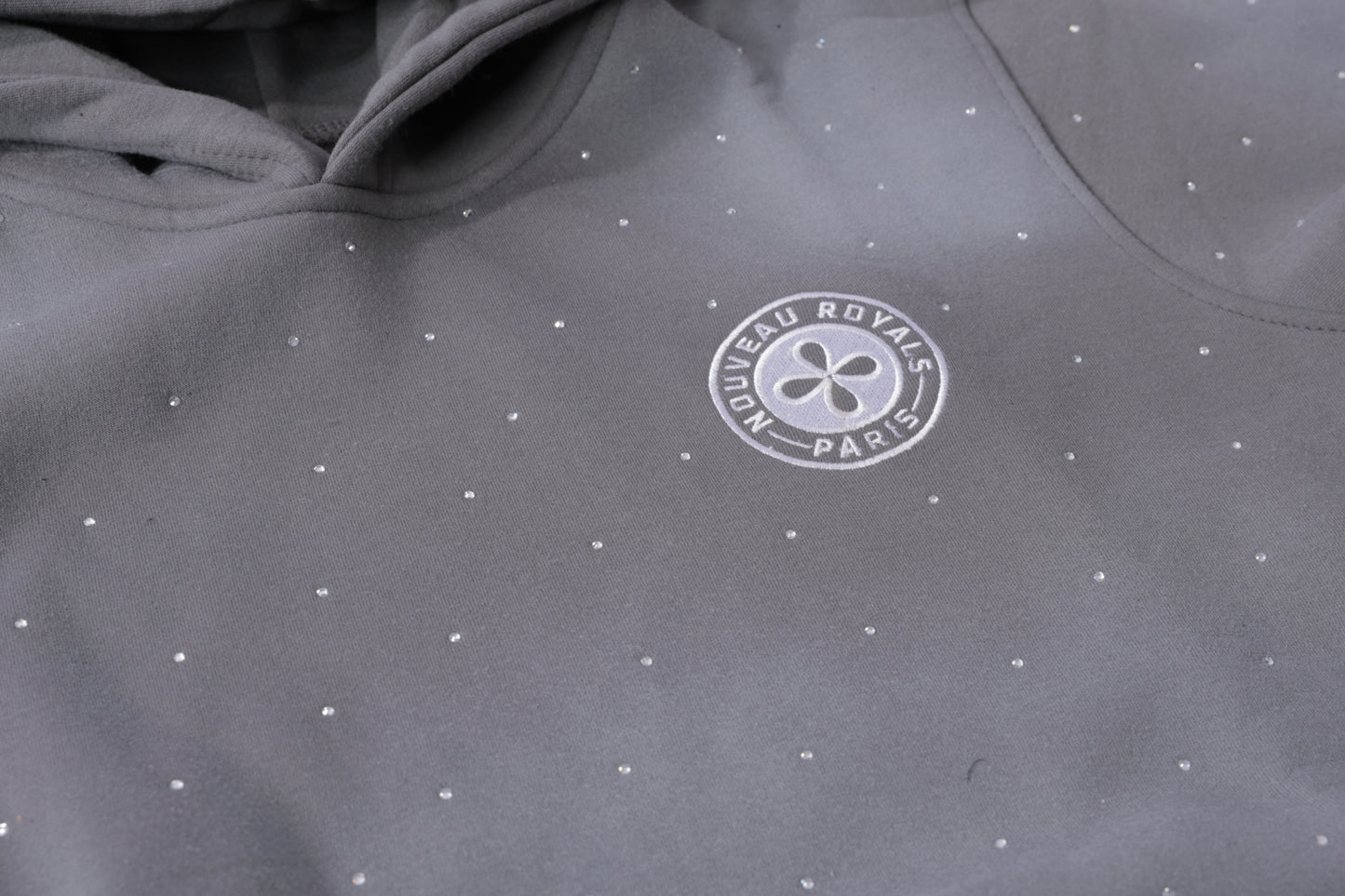 Ryne Stone Light Gray Acid Wash Pull-over Hoodie