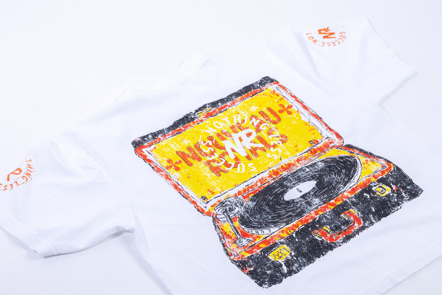 White Oversized Male Crop T-Shirt