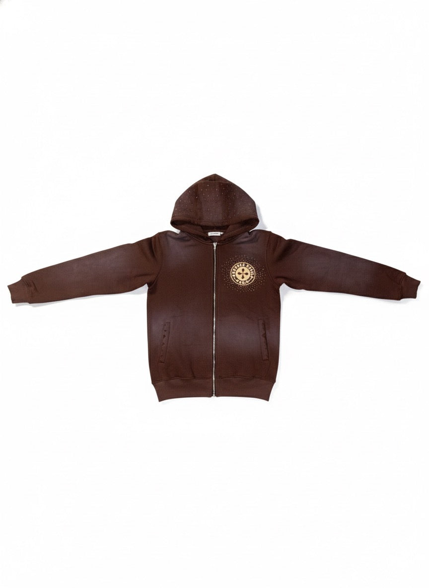 Brown Acid Wash hoodie