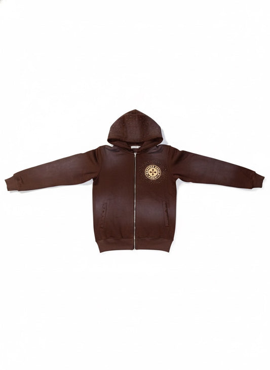 Brown Acid Wash hoodie