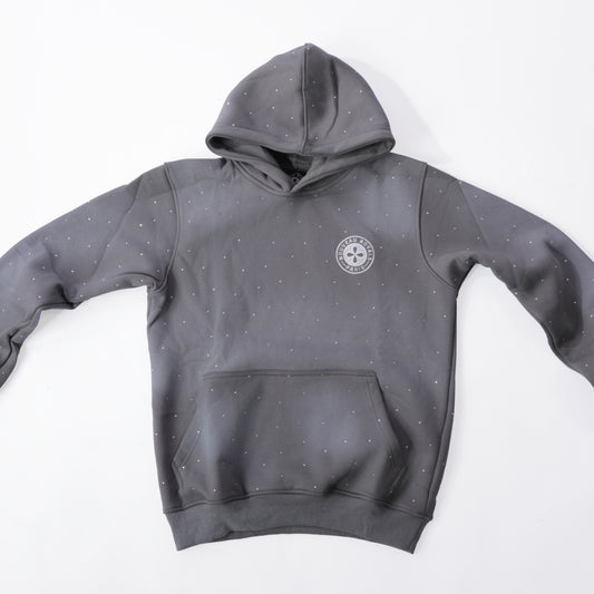 Ryne Stone Light Gray Acid Wash Pull-over Hoodie