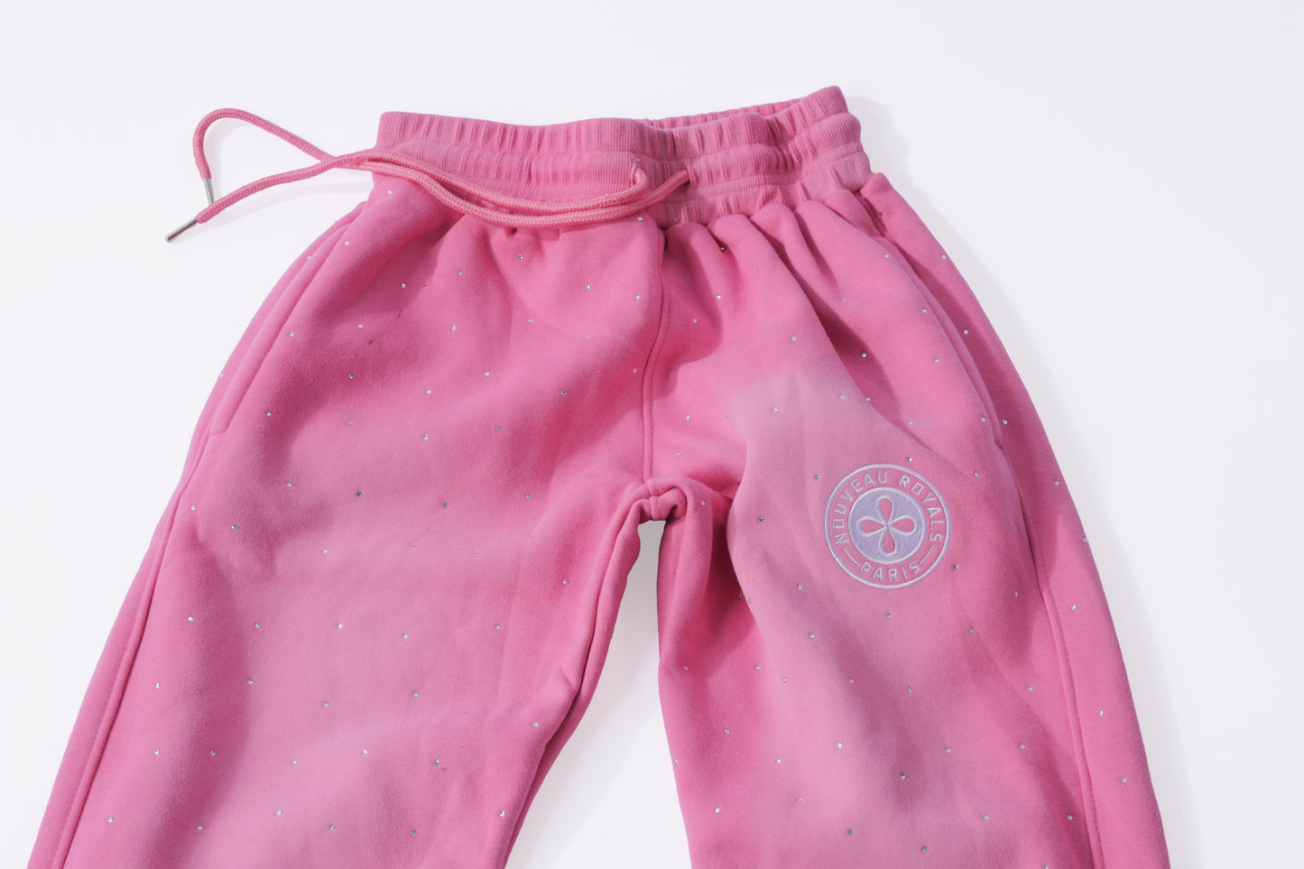 Rhinestone Stone Pink acid wash Hoodie