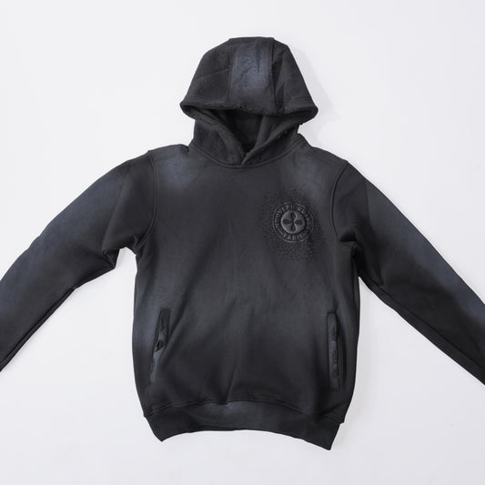 Ryne Stone Gray Acid Wash Pull-over Hoodie
