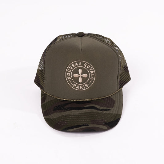 Army Green and Tan NR Trucker Hat